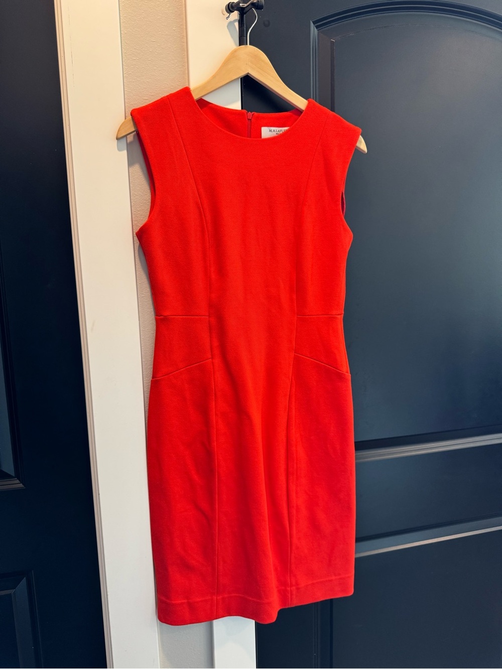 MM Lafleur Sleeveless Red/Coral Sheath Dress Size 6